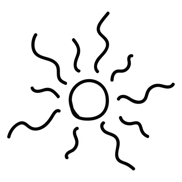 Zole Güneş Ikonu Düz Tasarım Vektör Illüstrasyonu — Stok Vektör
