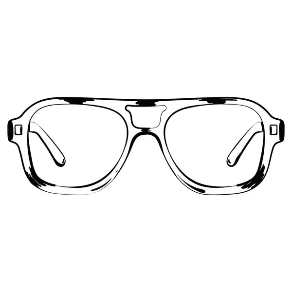 Esbozo Aislado Icono Gafas Sol Ilustración Vectorial — Vector de stock