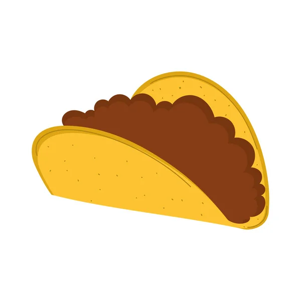 Μεμονωμένη Έγχρωμη Εικόνα Διανυσματική Απεικόνιση Εικονιδίων Taco — Διανυσματικό Αρχείο