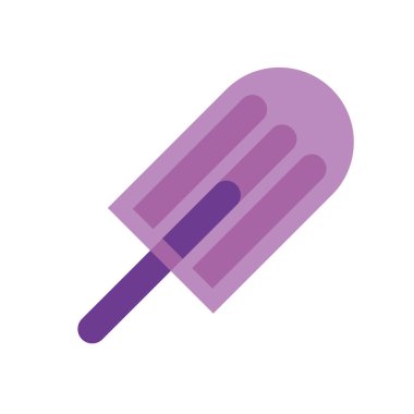 İzole edilmiş mor buzlu şeker katıksız düz simge vektör illüstrasyonu