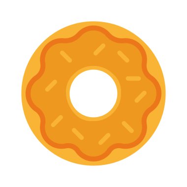 İzole edilmiş renkli çörek sakızı şeker katıksız düz ikon vektör illüstrasyonu