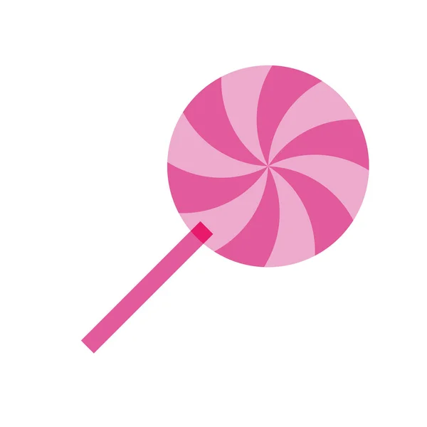 Isolated Lollipop Candy Sheer Flat Icon Vector Illustration — Stock Vector