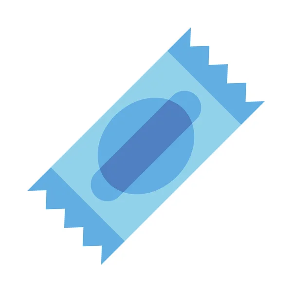 Icono Plano Puro Caramelo Azul Aislado Ilustración Vectorial — Vector de stock