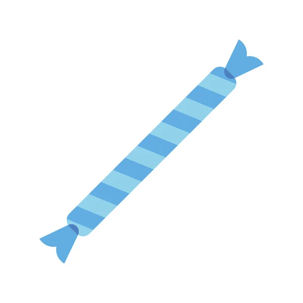 Icono Plano Barra Caramelo Azul Aislado Ilustración Vectorial — Vector de stock