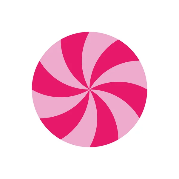 Изолированный Розовый Леденец Конфеты Чистый Плоский Иконка Векторная Иллюстрация — стоковый вектор