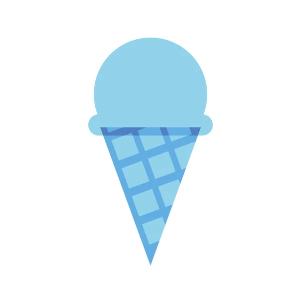 Изолированное Голубое Мороженое Конфеты Чистая Плоская Иконка Вектор Иллюстрация — стоковый вектор