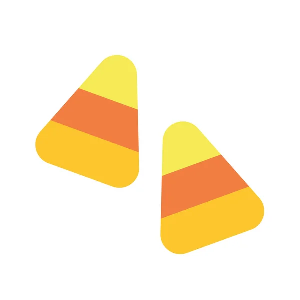Isolierte Paar Orangefarbene Bonbons Schiere Flache Symbol Vector Illustration — Stockvektor