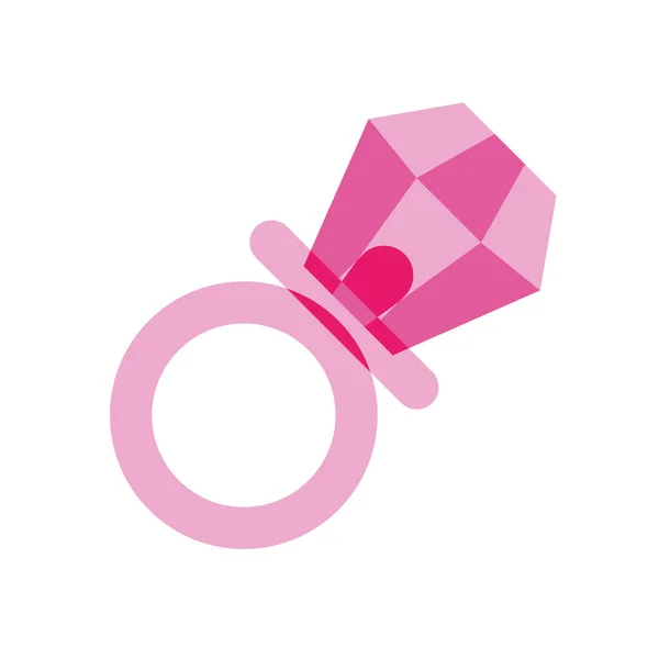 Isolierte Rosa Diamant Form Lutscher Süßigkeiten Schiere Flache Symbol Vector — Stockvektor
