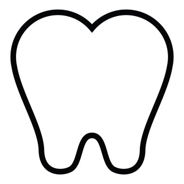 İzole edilmiş diş simgesi Düz Tasarım Vektörü illüstrasyonu