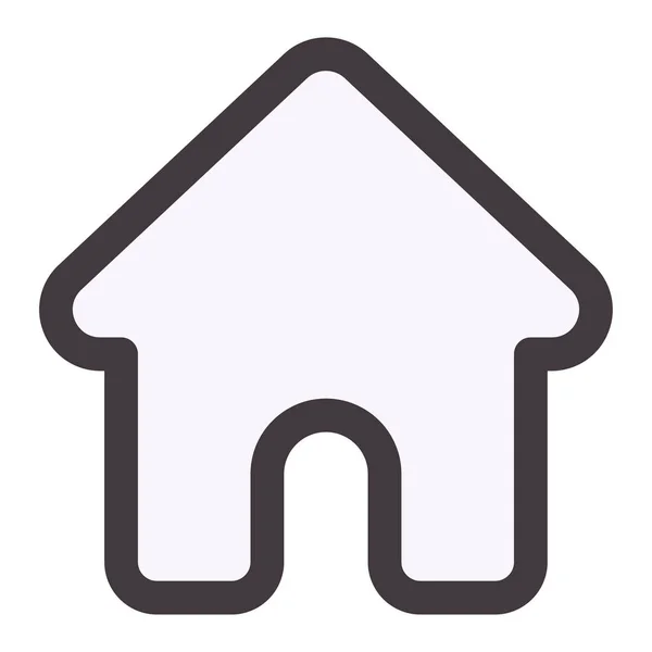 Isolated House Building Icon Flat Design Vector Illustration — Stock Vector