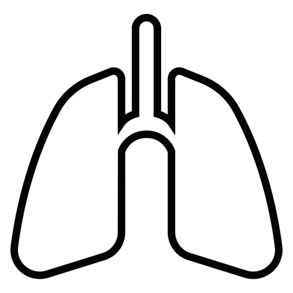 Isolated Lung Icon Flat Design Vector Illustration — Stock Vector