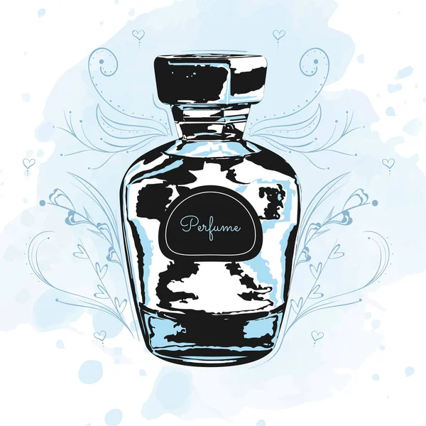 Ilustrasi Vektor Ikon Botol Parfum Retro Terisolasi - Stok Vektor