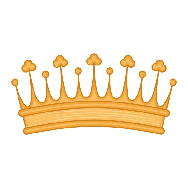 孤立的金皇后王冠图标矢量插图 — 图库矢量图片