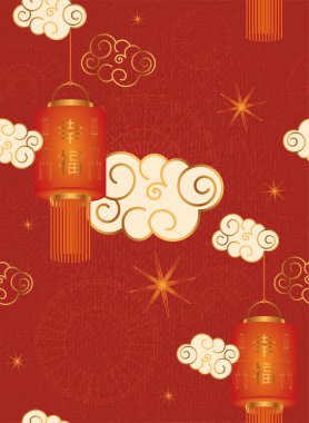 Renkli Çin Yeni Yıl poster Vektörü illüstrasyonu