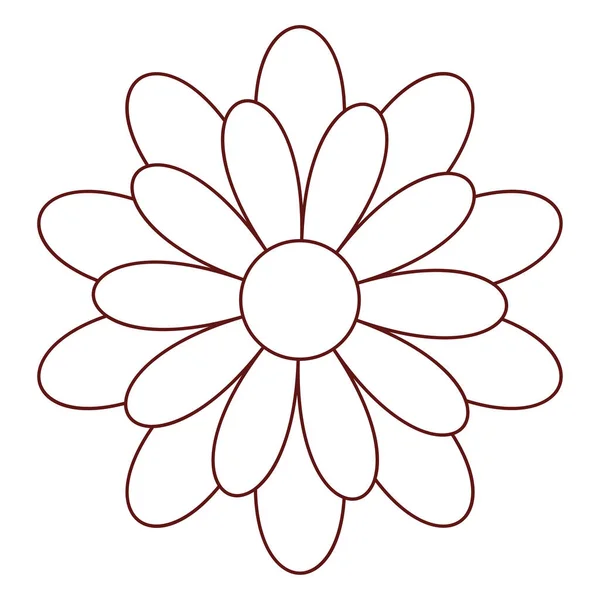Изолированный Азиатский Цветок Контур Иконка Вектор Иллюстрация — стоковый вектор