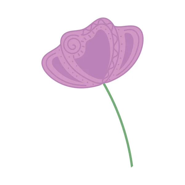 Desenho Colorido Isolado Uma Flor Ilustração Vetorial —  Vetores de Stock
