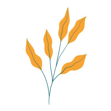 Isolated colored summer leaf sketch icon Vector illustration