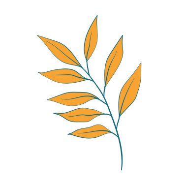 Isolated colored summer leaf sketch icon Vector illustration