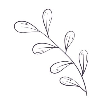 Isolated summer leaf sketch icon Vector illustration