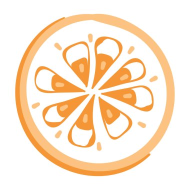 Isolated colored orange slice image Vector illustration