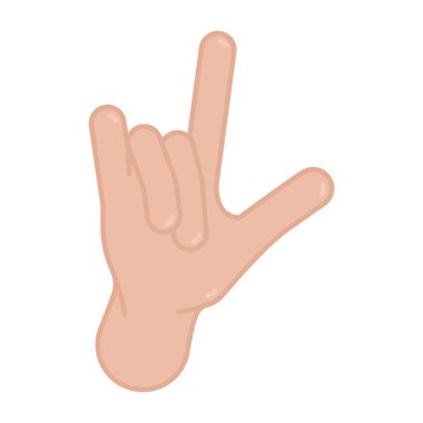 Ayrı renkte el hareketi simgesi Vektör illüstrasyonu