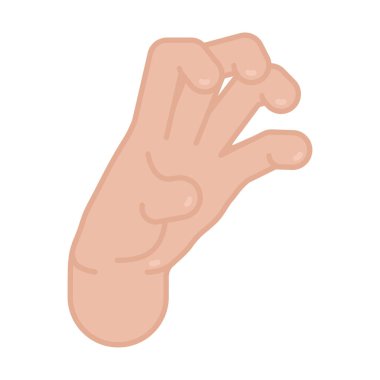 Ayrı renkte el hareketi simgesi Vektör illüstrasyonu