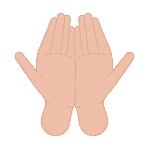 Isolated colored hand gesture icon Vector illustration
