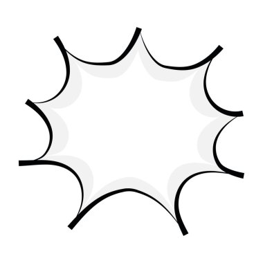 Isolated empty comic speech bubble Vector illustration