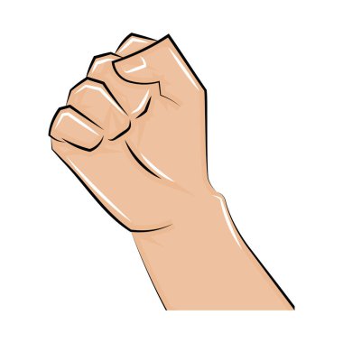 Isolated colored comic protest hand gesture Vector illustration