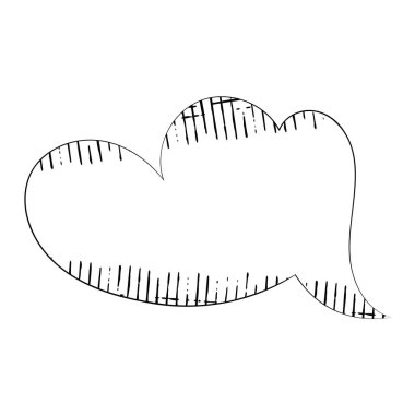 Isolated sketch of a cloud Vector illustration