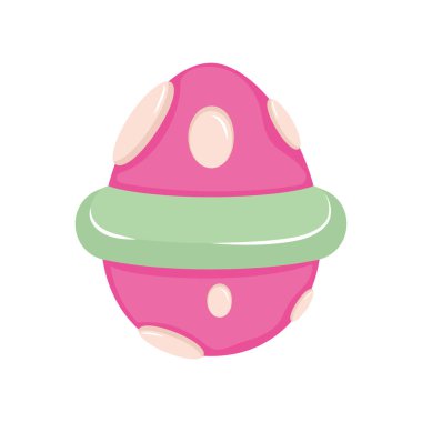 İzole edilmiş geleneksel paskalya yumurtası taşıyıcı illüstrasyonu