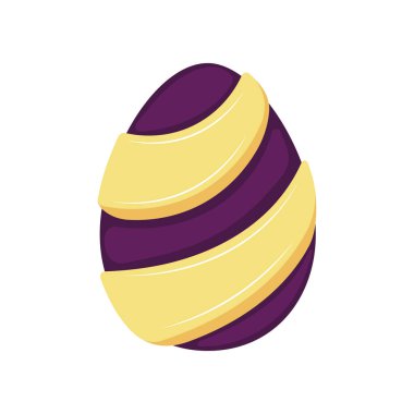 İzole edilmiş geleneksel paskalya yumurtası taşıyıcı illüstrasyonu