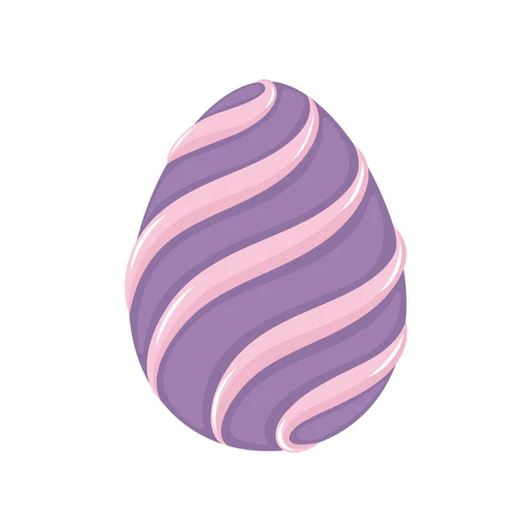 Huevo Pascua Decorado Tradicional Aislado Ilustración Vectorial — Vector de stock