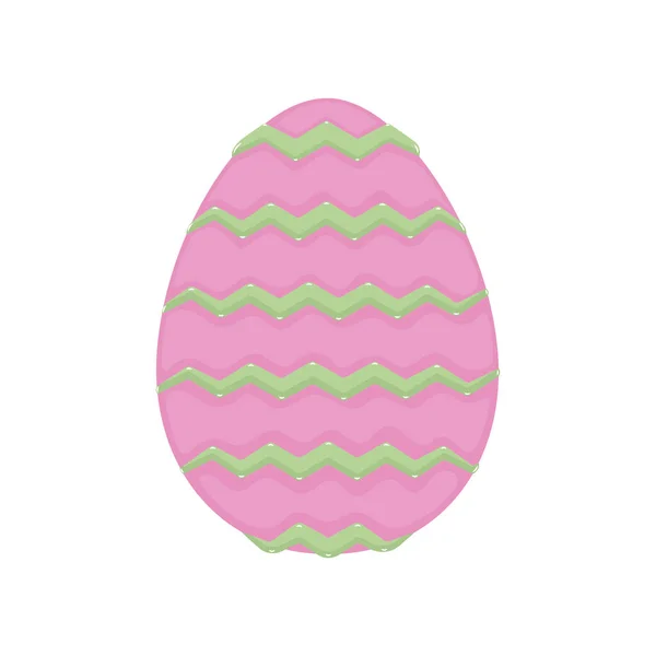 Isolated Traditional Decorated Easter Egg Vector Illustration — Stock Vector
