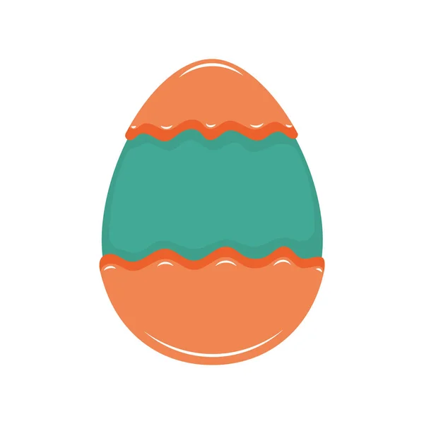 Isolato Tradizionale Decorato Uovo Pasqua Illustrazione Vettoriale — Vettoriale Stock
