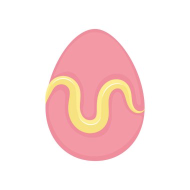 İzole edilmiş geleneksel paskalya yumurtası taşıyıcı illüstrasyonu