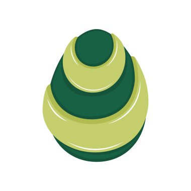 İzole edilmiş geleneksel paskalya yumurtası taşıyıcı illüstrasyonu