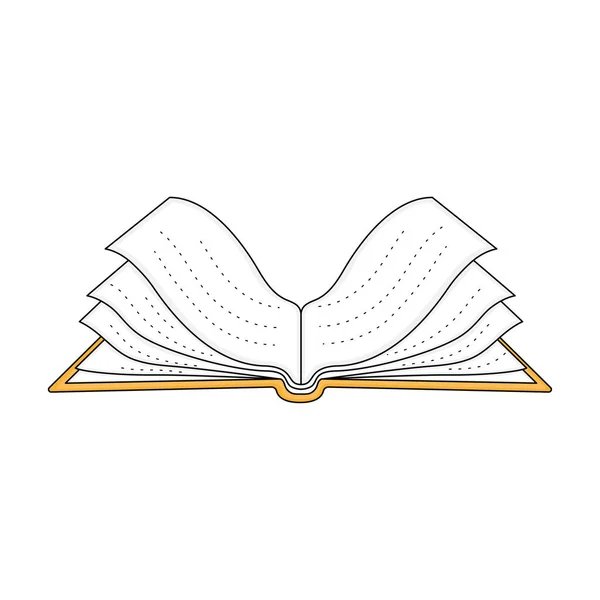 Изолированная Открытая Книга Векторная Иллюстрация Всемирного Дня Книги — стоковый вектор
