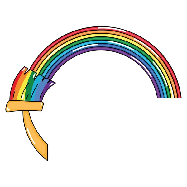 Isolated Rainbow Icon Flat Design Vector Illustration — Stock Vector