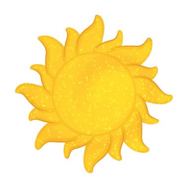 İzole edilmiş renkli yaz güneşi taslak ikonu Vektör illüstrasyonu