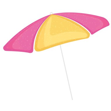 Isolated colored summer umbrella sketch icon Vector illustration