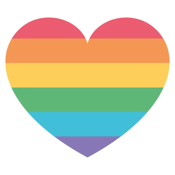Μεμονωμένα Χρωματιστά Lgbt Σύμβολο Σχήμα Καρδιάς Διάνυσμα Εικονογράφηση — Διανυσματικό Αρχείο