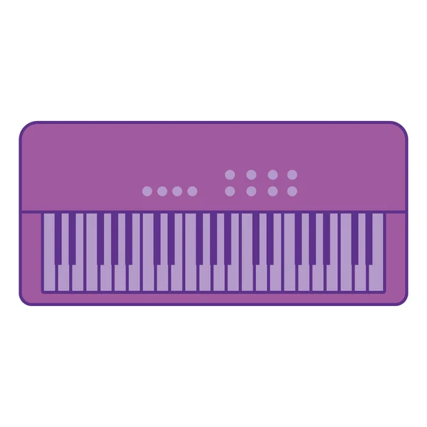Isolato Tastiera Colorata Icona Strumento Musicale Illustrazione Vettoriale — Vettoriale Stock