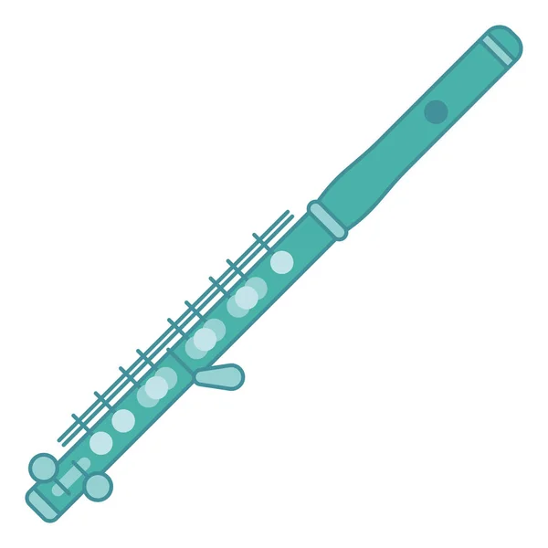 Isolado Colorido Flauta Instrumento Musical Ícone Vector Ilustração —  Vetores de Stock