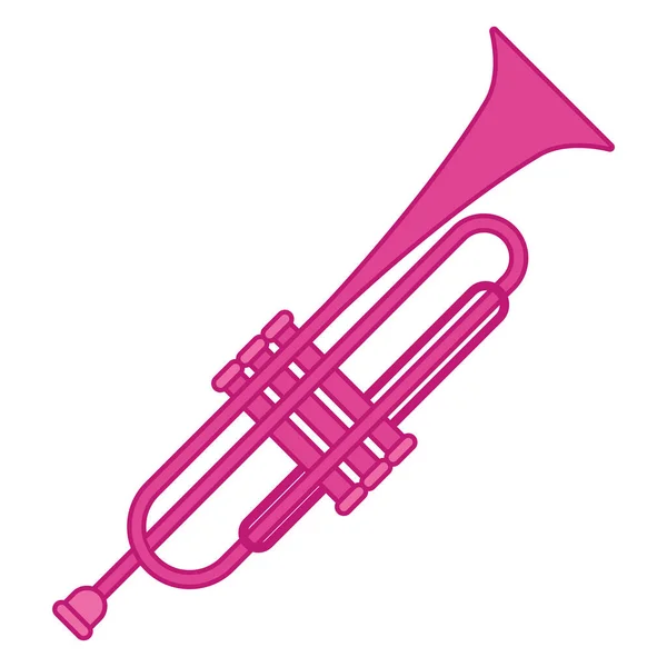 Isolated Colored Trumpet Musical Instrument Icon Vector Illustration — Vettoriale Stock