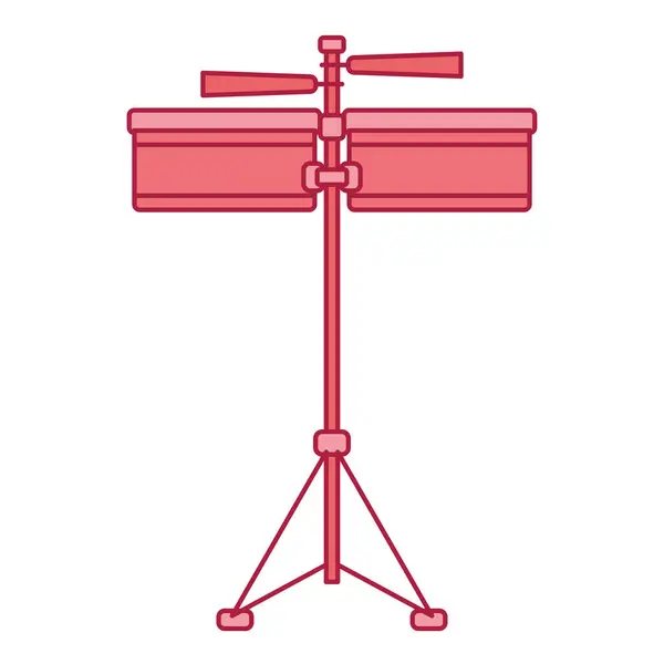 Isolierte Farbige Schlagzeug Set Musikinstrument Ikone Vector Illustration — Stockvektor