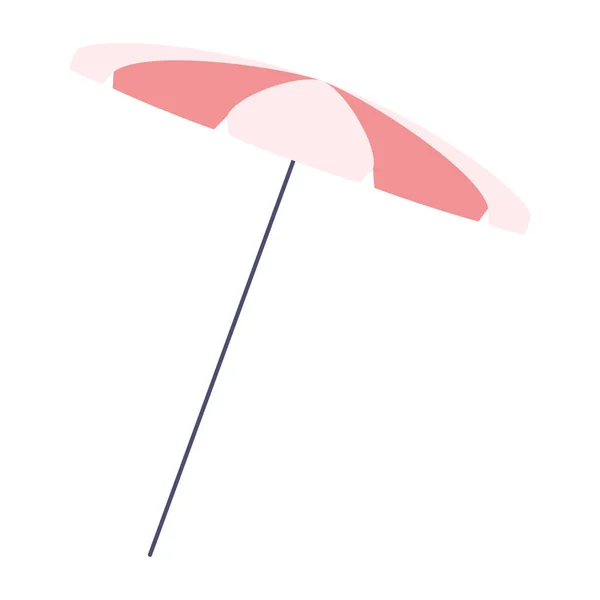 Zole Edilmiş Renkli Yaz Şemsiyesi Ikonu Vektör Illüstrasyonu — Stok Vektör