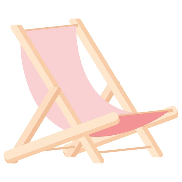 Ícone Cadeira Verão Colorido Isolado Ilustração Vetorial — Vetor de Stock