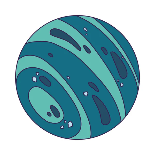 Isolé Couleur Sci Planète Icône Illustration Vectorielle — Image vectorielle