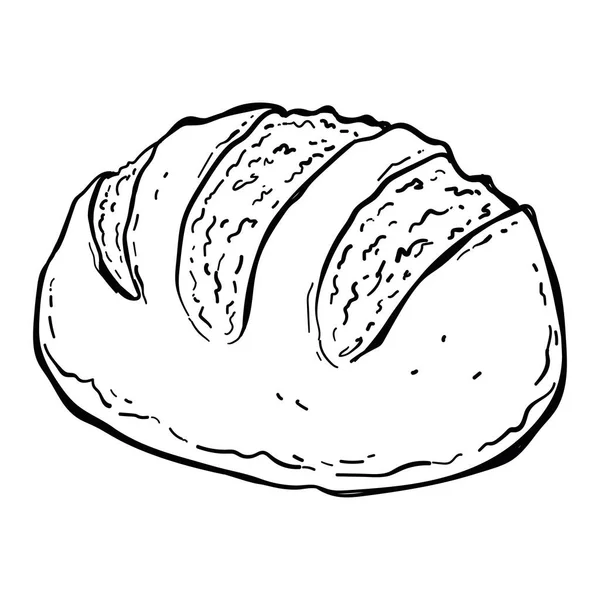Ekmek Vektörü Illüstrasyonunun Izole Edilmiş Retro Çizimi — Stok Vektör